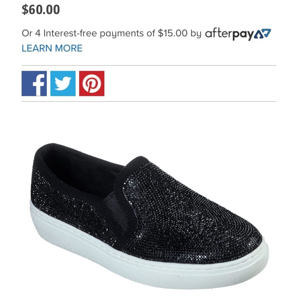 Skechers Black Sparkle Shoes size 8
